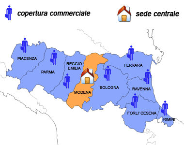 Cartina copertura commerciale